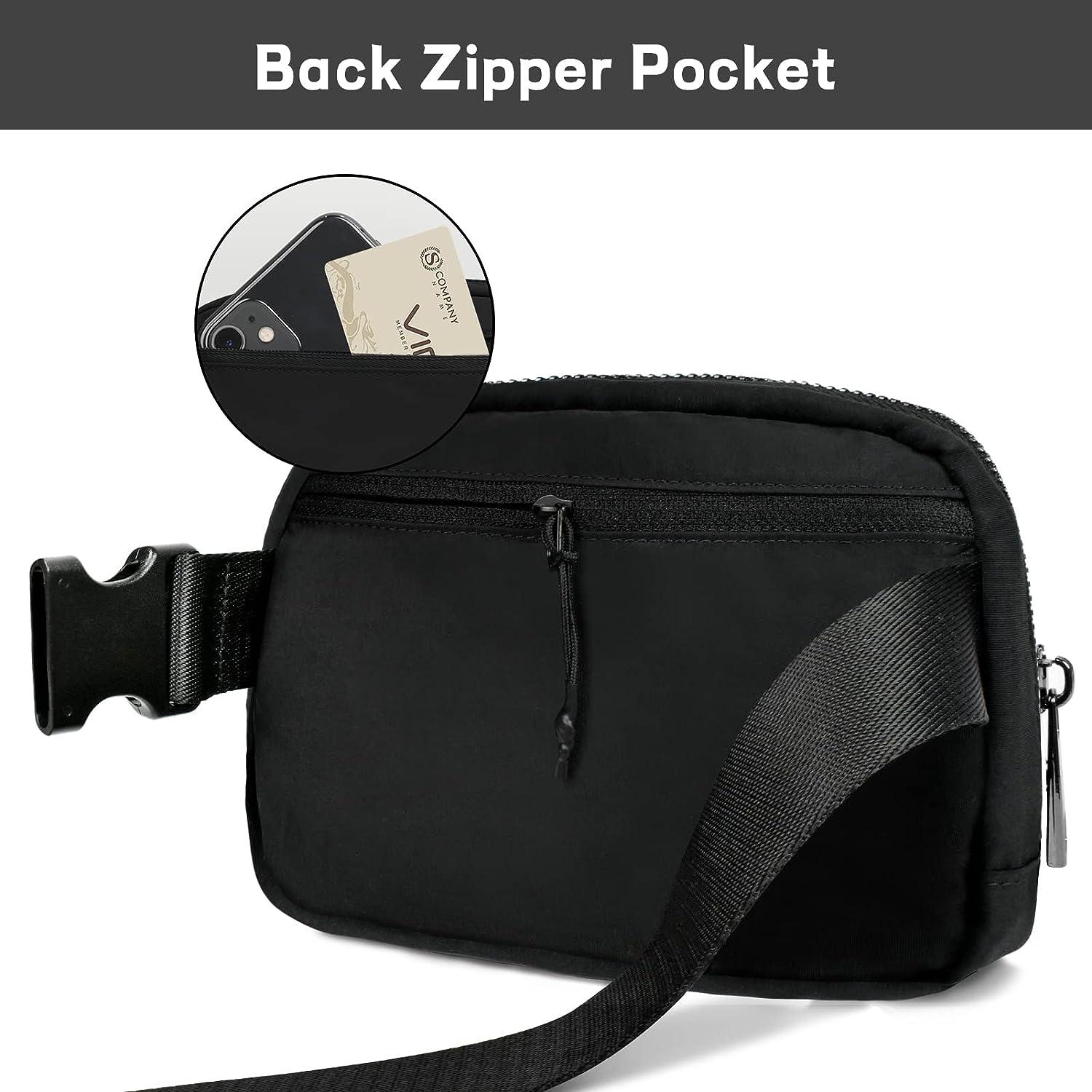 HVJCEZ Belt Bag for Women Men, Fashion Crossbody Fanny Packs Waterproof  Mini Waist Bag Bum Bag with Adjustable Strap for Running, Hiking, Walking  and Travel Black