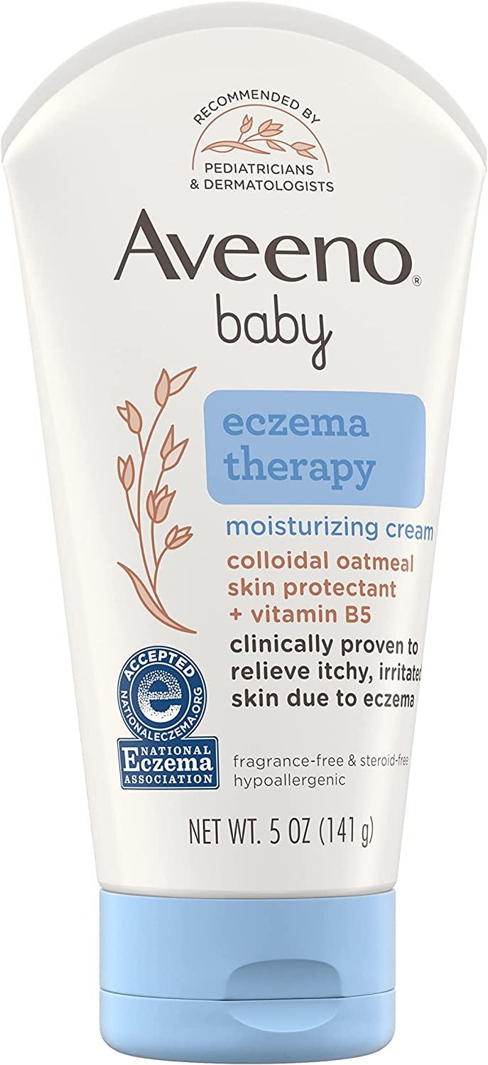 Aveeno Baby Eczema Therapy Moisturizing Cream, Natural Colloidal Oatmeal &  Vitamin B5, Baby Eczema Cream for Dry, Itchy, Irritated Skin Due to Eczema