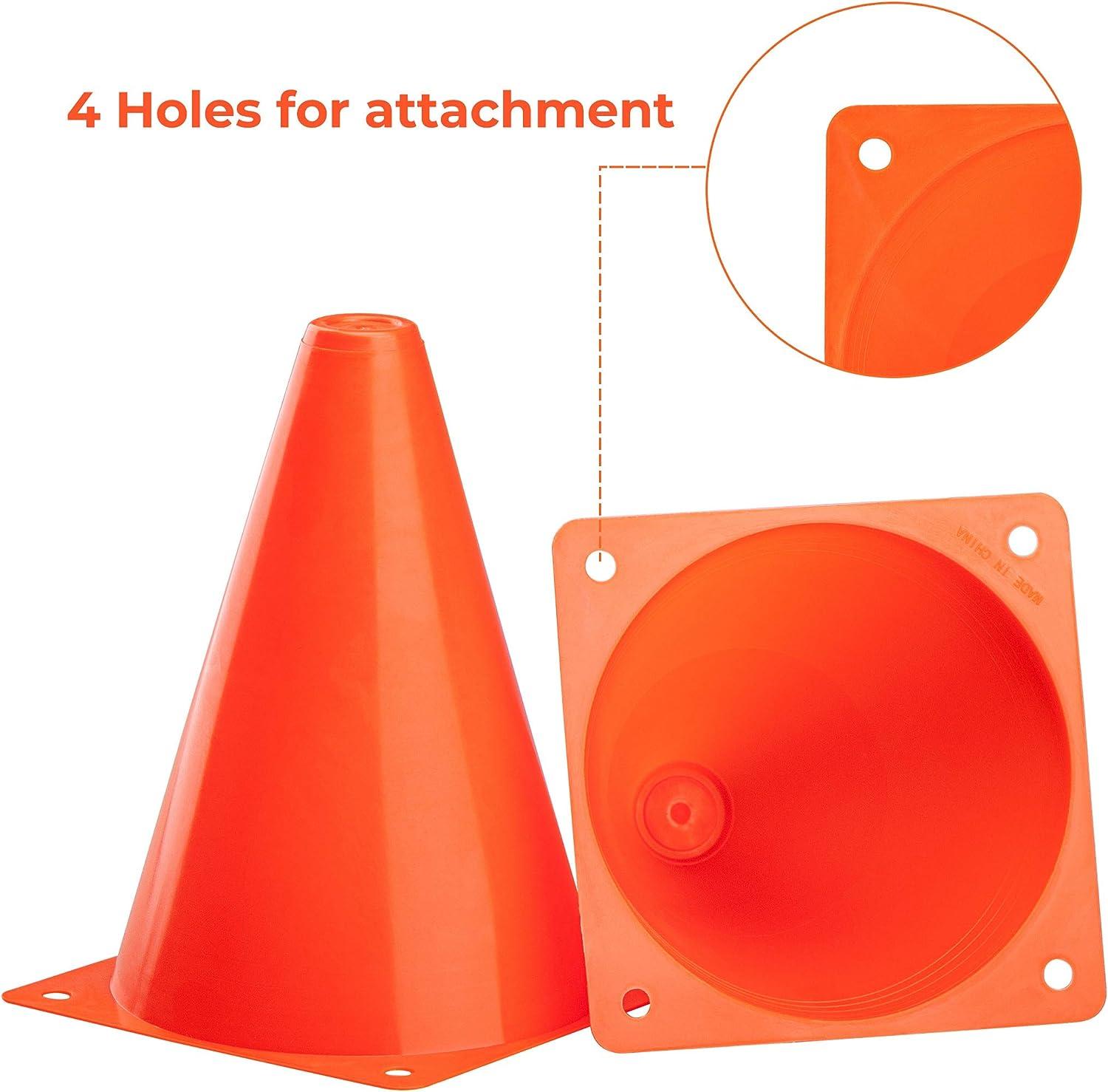 12 Orange Disc Cones Soccer Football Track Field Marking Coaching Practice