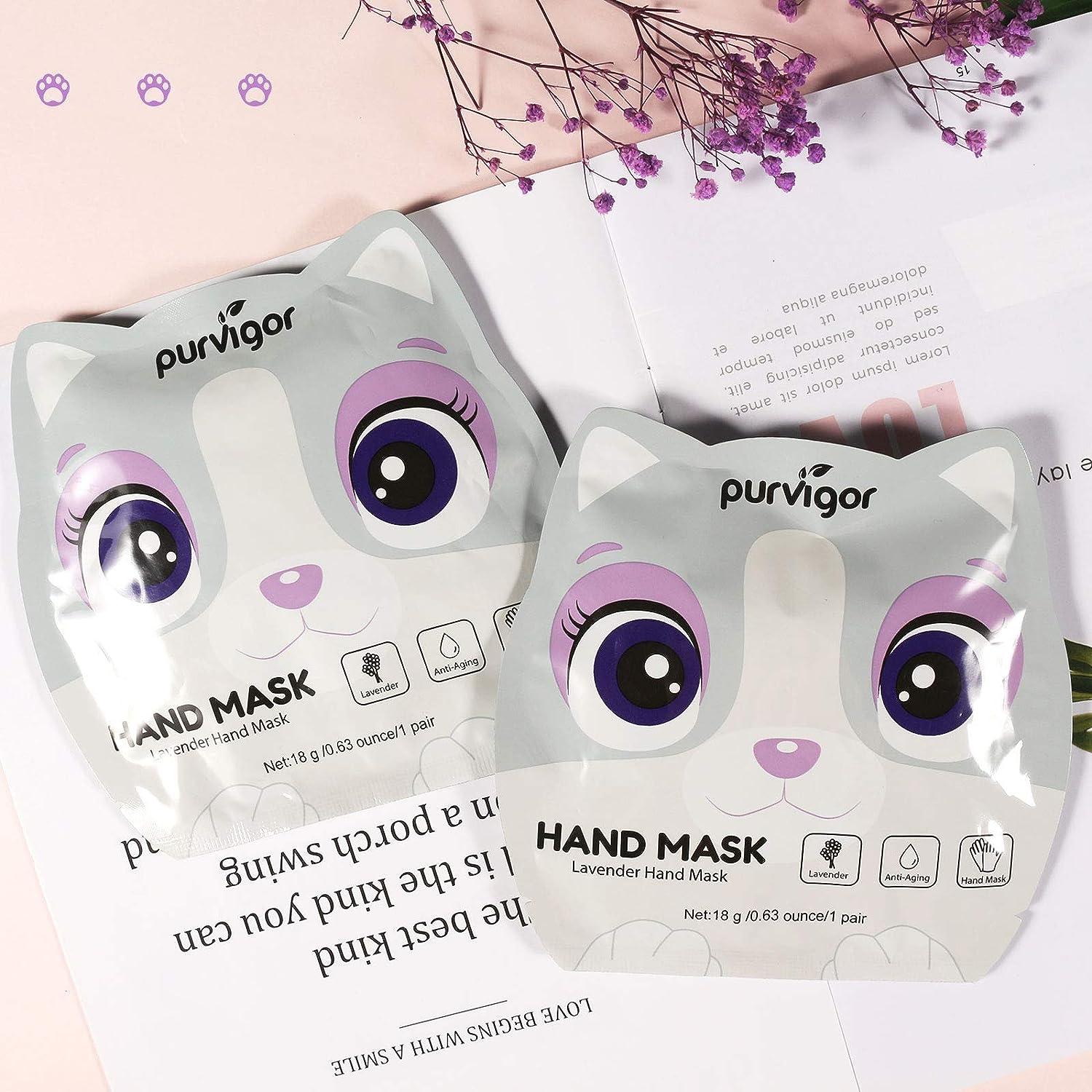 Hand Masks 3 Pack,Hand Mask for Dry Hands,Hand Peel Mask,Infused Essence  +Vitamins + Natural Plant Extracts, Suitable For Cracked, Rough Hands,Remove  Dead Skin, Hand Moisturizing Gloves(Lavender) Lavender Hand Mask