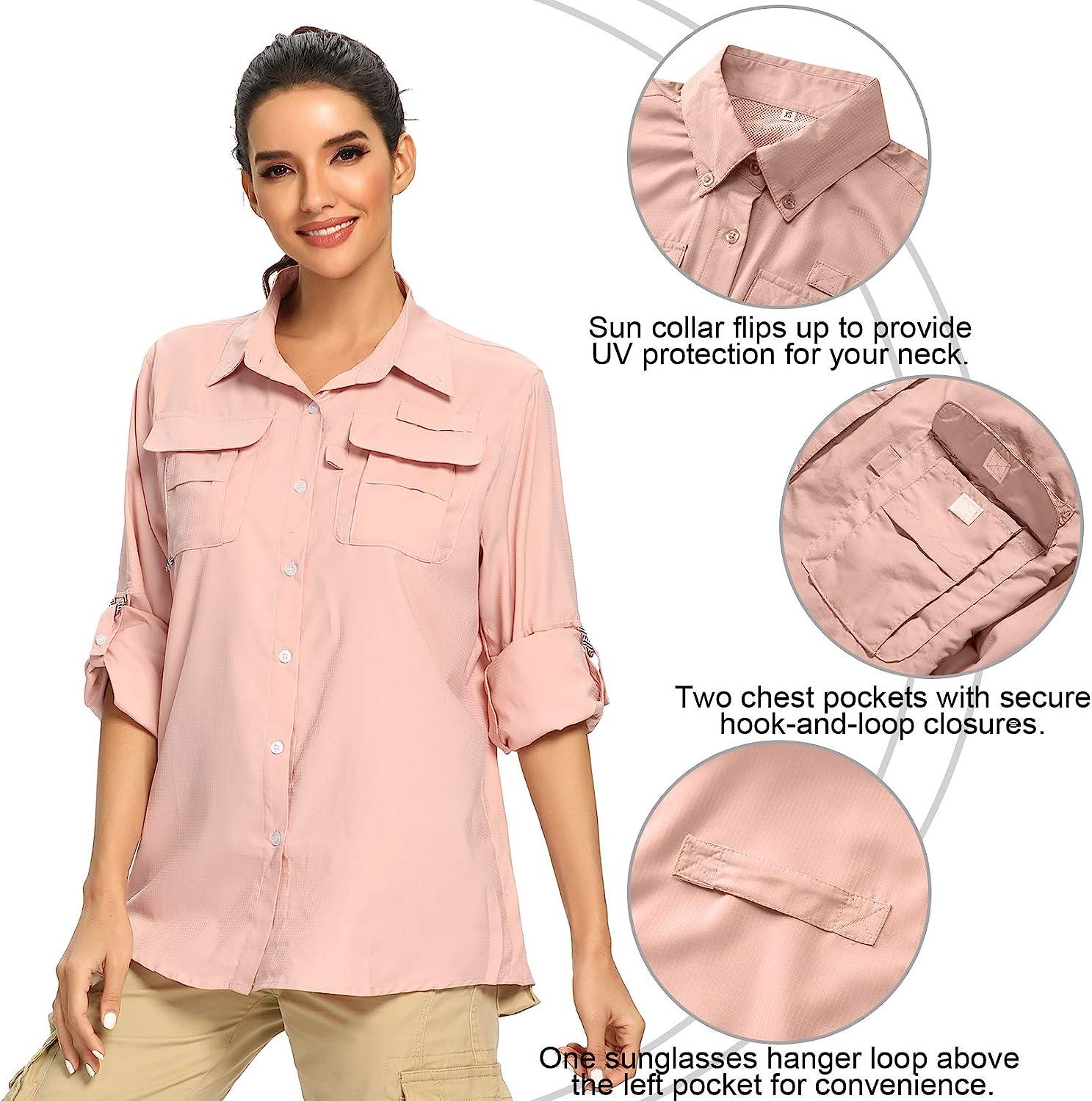 Jessie Kidden Women's UPF 50+ UV Sun Protection Safari Shirt, Long Sleeve  Quick Dry Outdoor Adventure (5055 Army Green XS) at  Women's Clothing  store