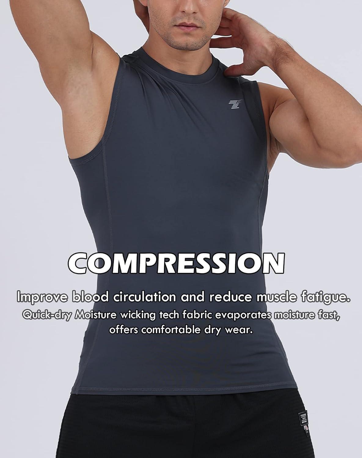  TELALEO 5 Pack Men's Thermal Compression Shirts Long
