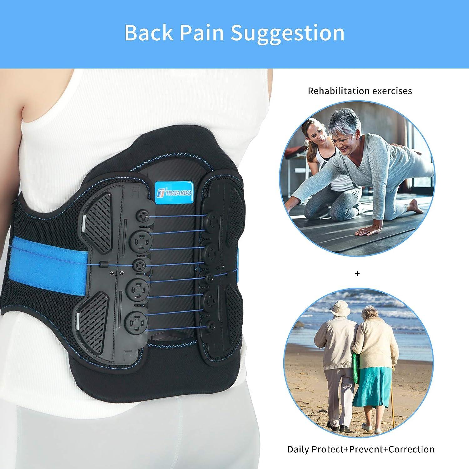 T TIMTAKBO Lower Back Brace Lumbar Support for Lower Back Pain Relief,Women  Men Adjustable Flexible Waist Trainer Belt,Sport Girdle for