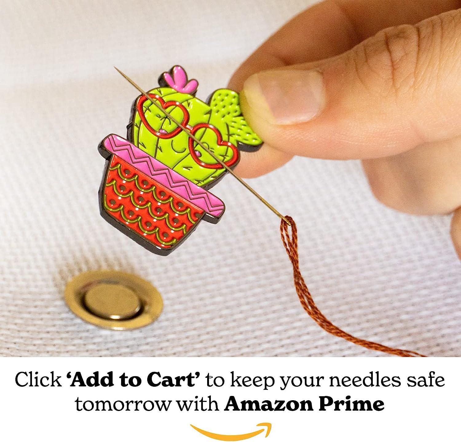 Cute Cactus Magnetic Needle Minder for Cross Stitch, Embroidery
