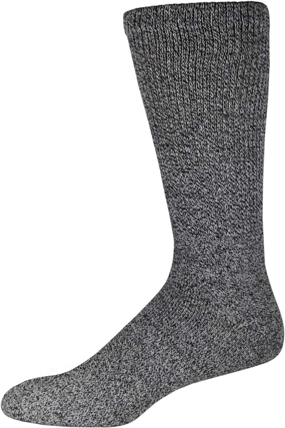 Loose Fit Stays Up Marled Merino Wool Socks Black / Medium