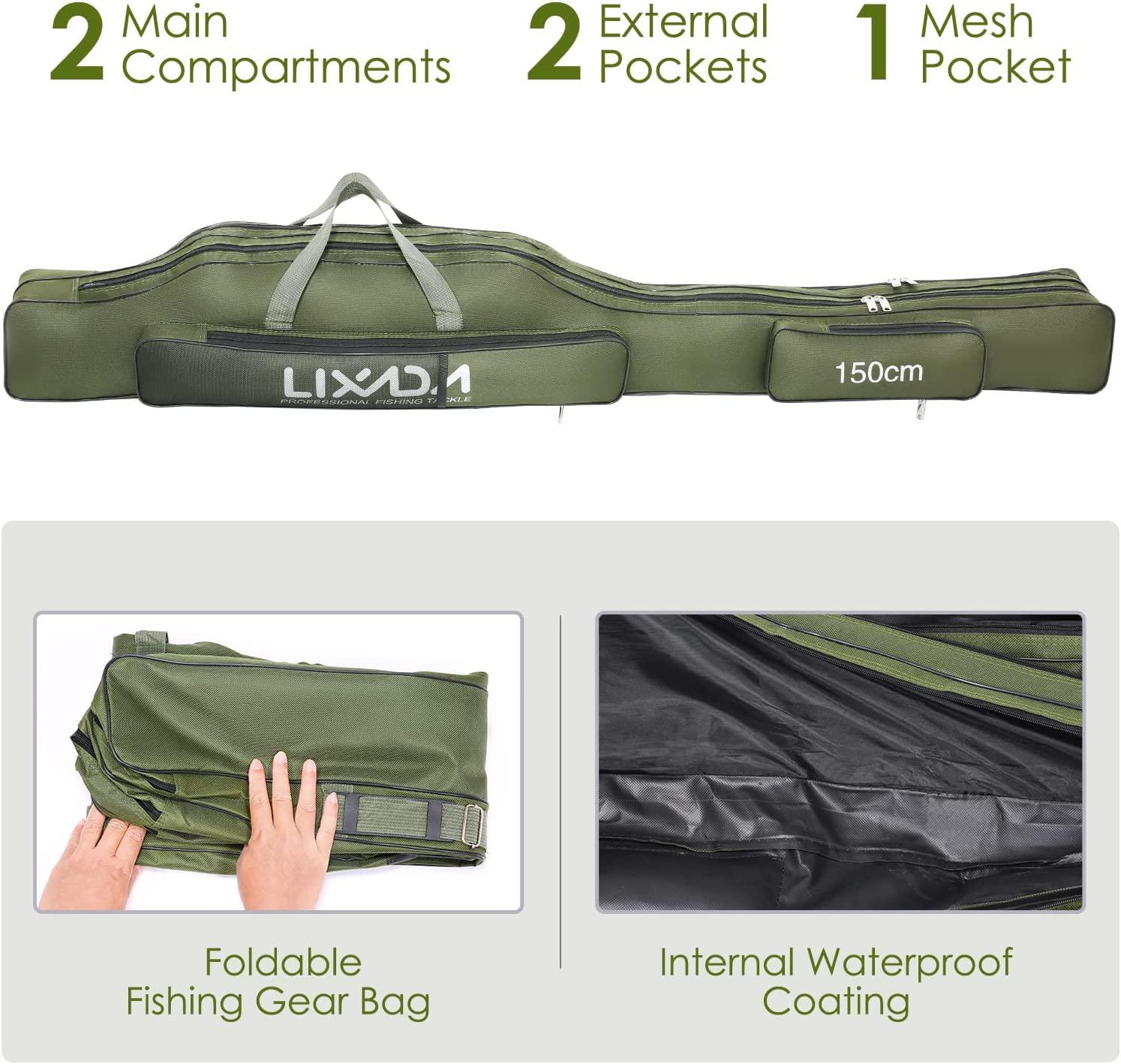  HUIOP Fishing Rod Bag, 100cm/130cm/150cm Fishing Bag