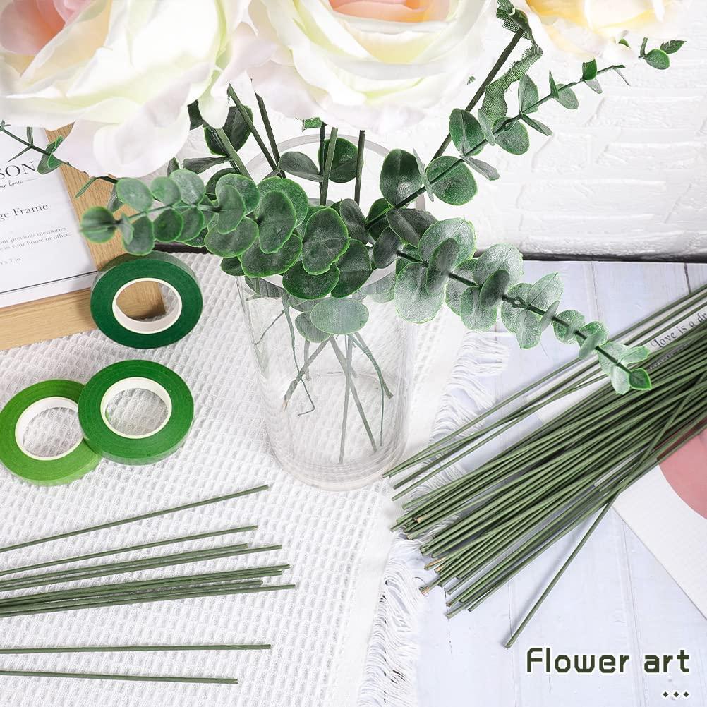 100pcs Floral Wire Stems Crochet Projects Flower DIY Wreath Making