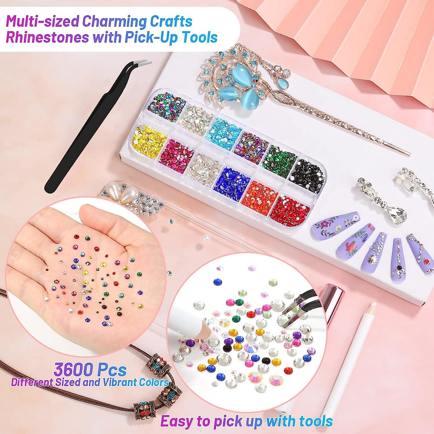 6300Pcs Eye Gems with Glue for Makeup Shynek Flat Back Face Rhinestones  Crystal AB&Transparent Gems with Picker Pencil and Tweezer for Face Jewels  Nail Art Body Rhinestones Hair Eye Makeup Clear+AB+Colorful+Glue