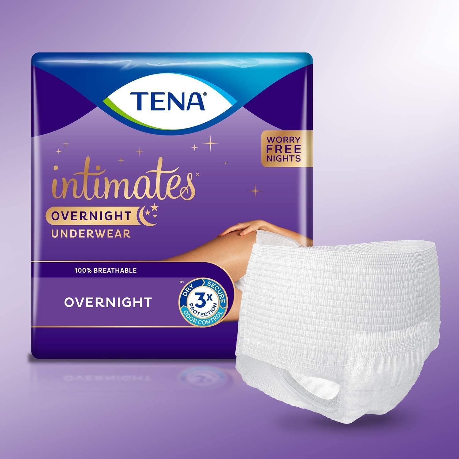 TENA Intimates Incontinence Underwear for Women, Overnight, Extra