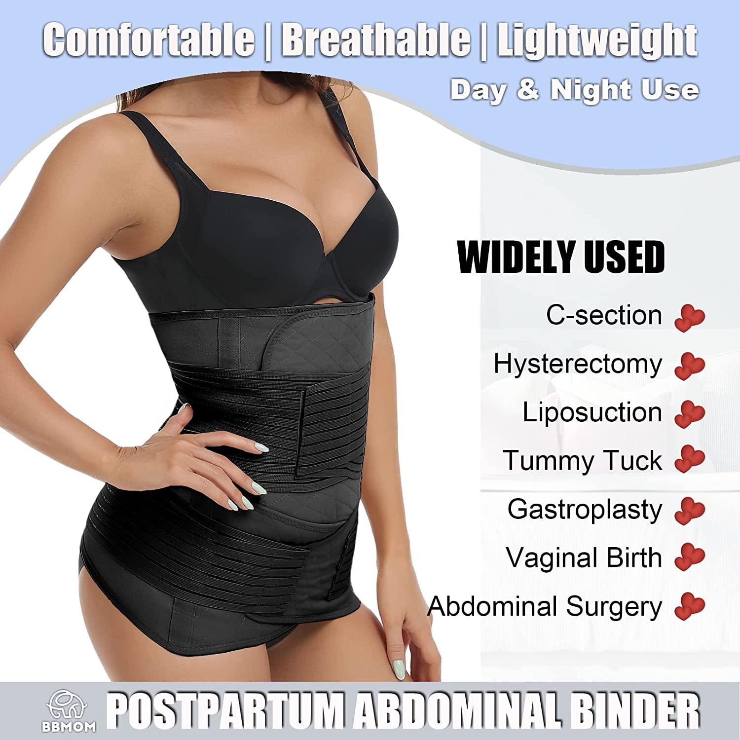 3 in 1 Postpartum Belly Wrap Abdominal Binder Belly Band C-section Recovery  Belt & Sacroiliac Hip Support Belt (X-Large, ZBlack) : : Clothing,  Shoes & Accessories