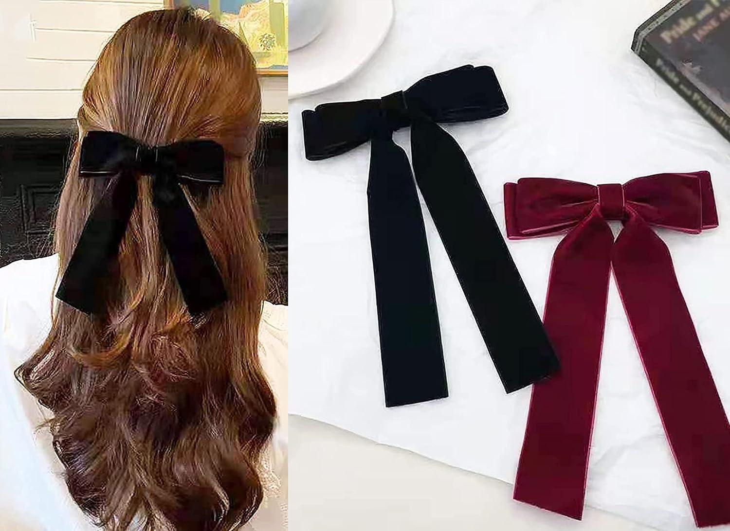 Handmade Velvet Bow Hair Ties, Headbands for Women Girls, Elegant Hair Rope  Hair Styling Accessories, Hair Band Set, Gifts for Mom, Yoga Outdoor