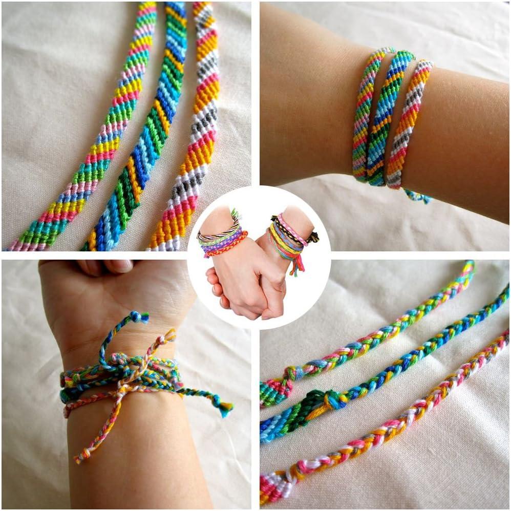 Friendship Bracelet String 50 Skeins Rainbow Color Embroidery