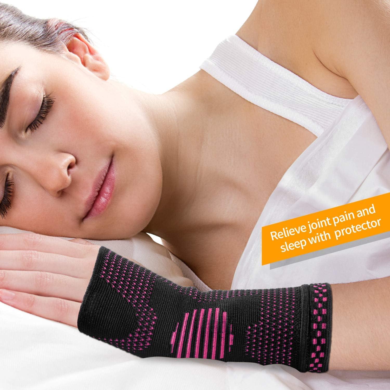  ABYON Wrist Compression Sleeves (Pair) for Carpal