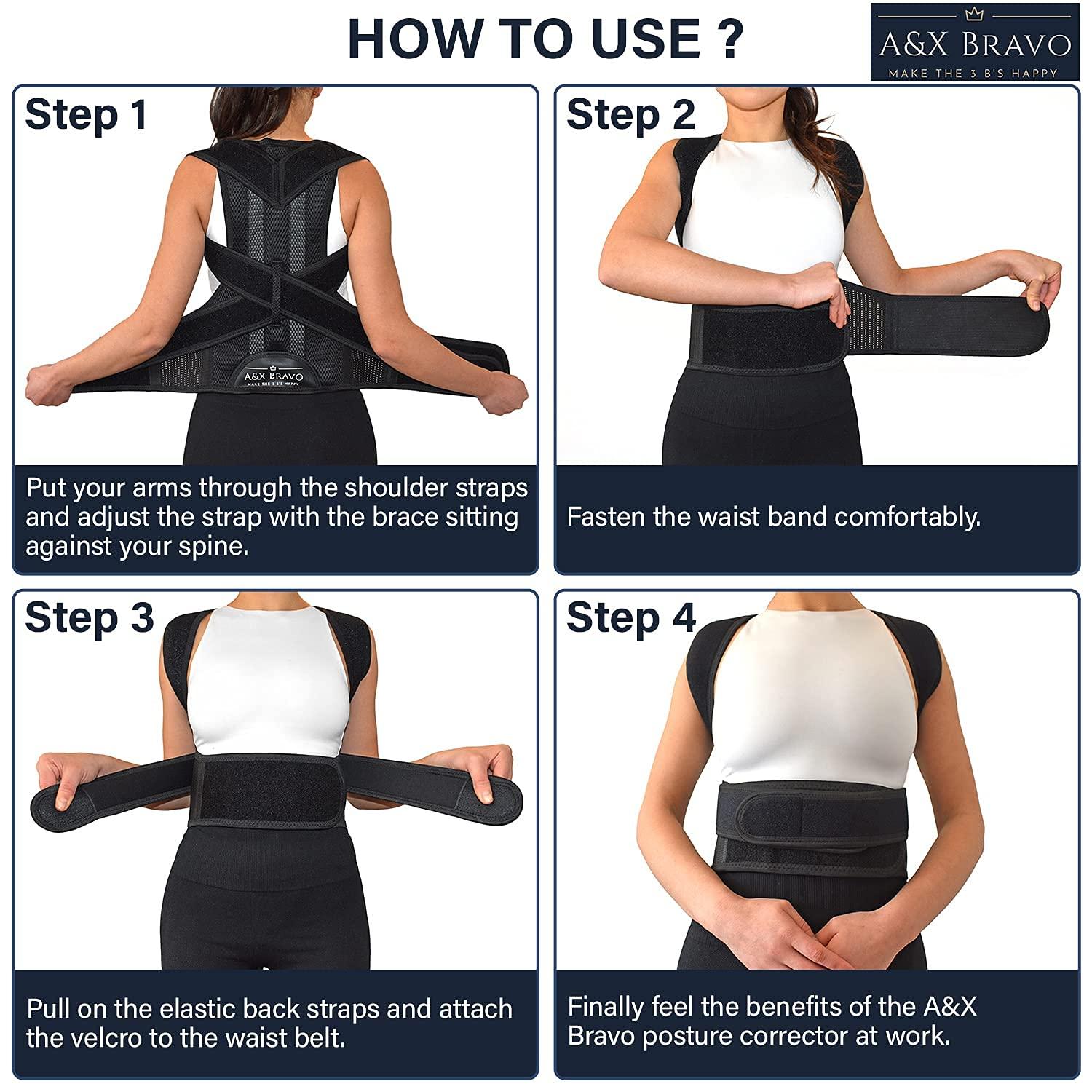 Posture Corrector Super Support Full Back Shoulder Brace Belt Band For Men  Women