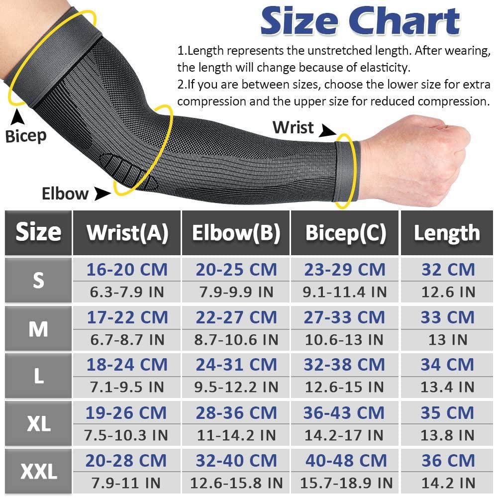 Beister Elbow Braces Compression Arm Sleeves for Men & Women (1