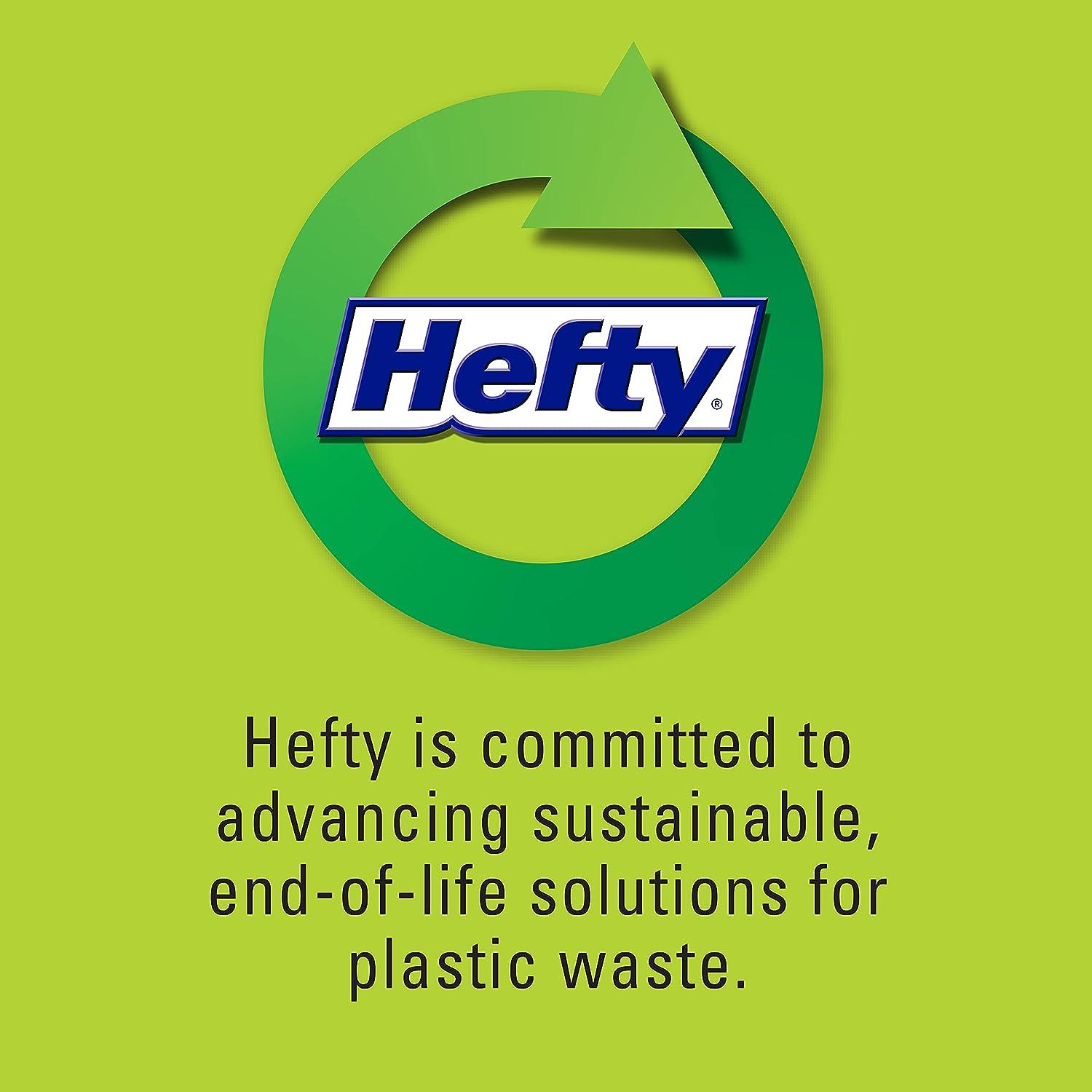 Hefty Small Trash Garbage Bags, Flap Tie, Clean Burst Scent, 4