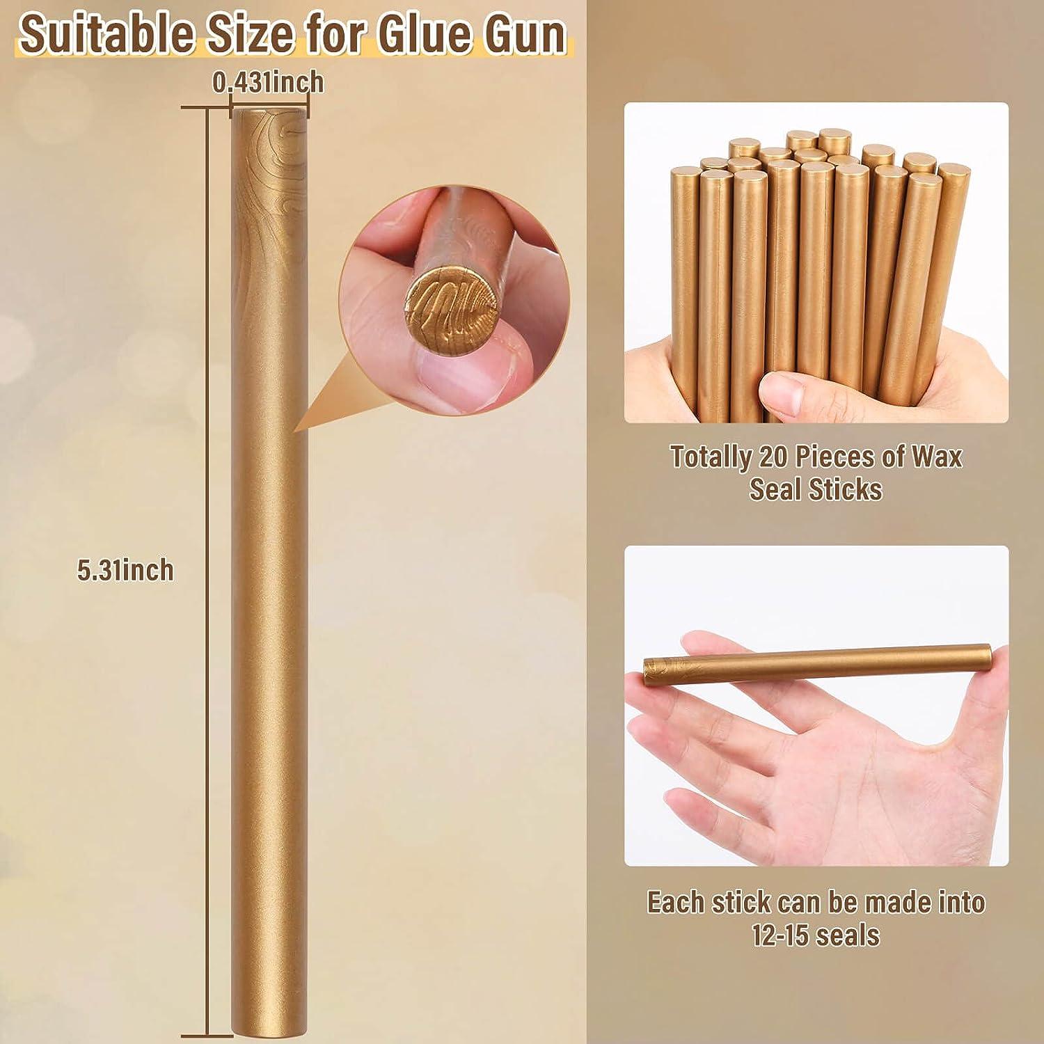  NEX&CO Wax Seal Sticks for Mini Glue Gun, 20 Pack