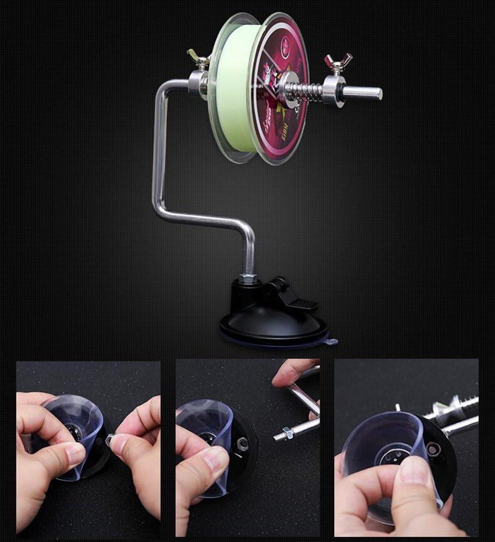 SLMOZKA Fishing Line Spooler Silver Reel Winder Spool Tackle Winder  spooling Station Winding System Ultimate Line A-With Suction Cup