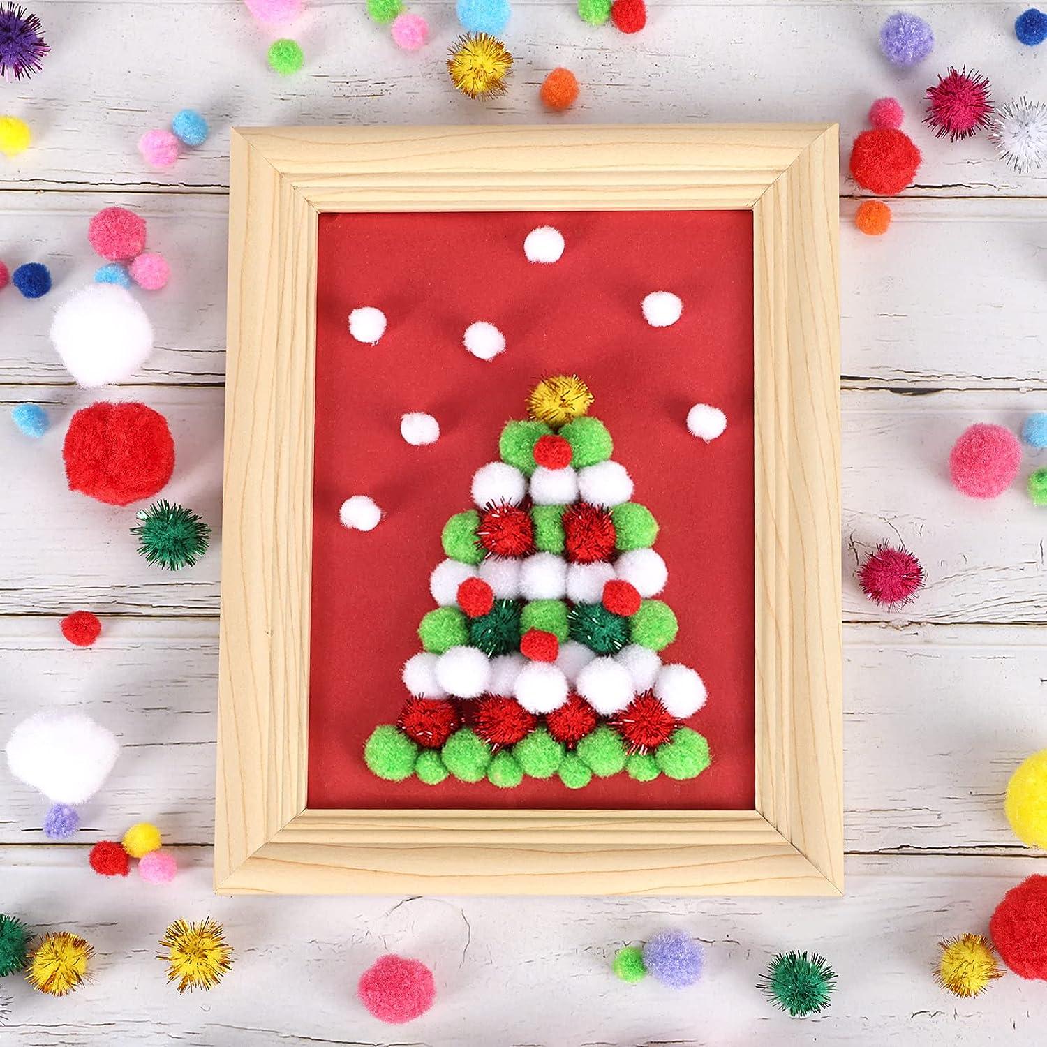 BESTOYARD 500PCS Colorful pom pom Balls Colored pom poms Nativity Craft  Plush Pom Poms Balls Christmas pom pom Blue pom pom Holiday DIY Pom Balls  pom