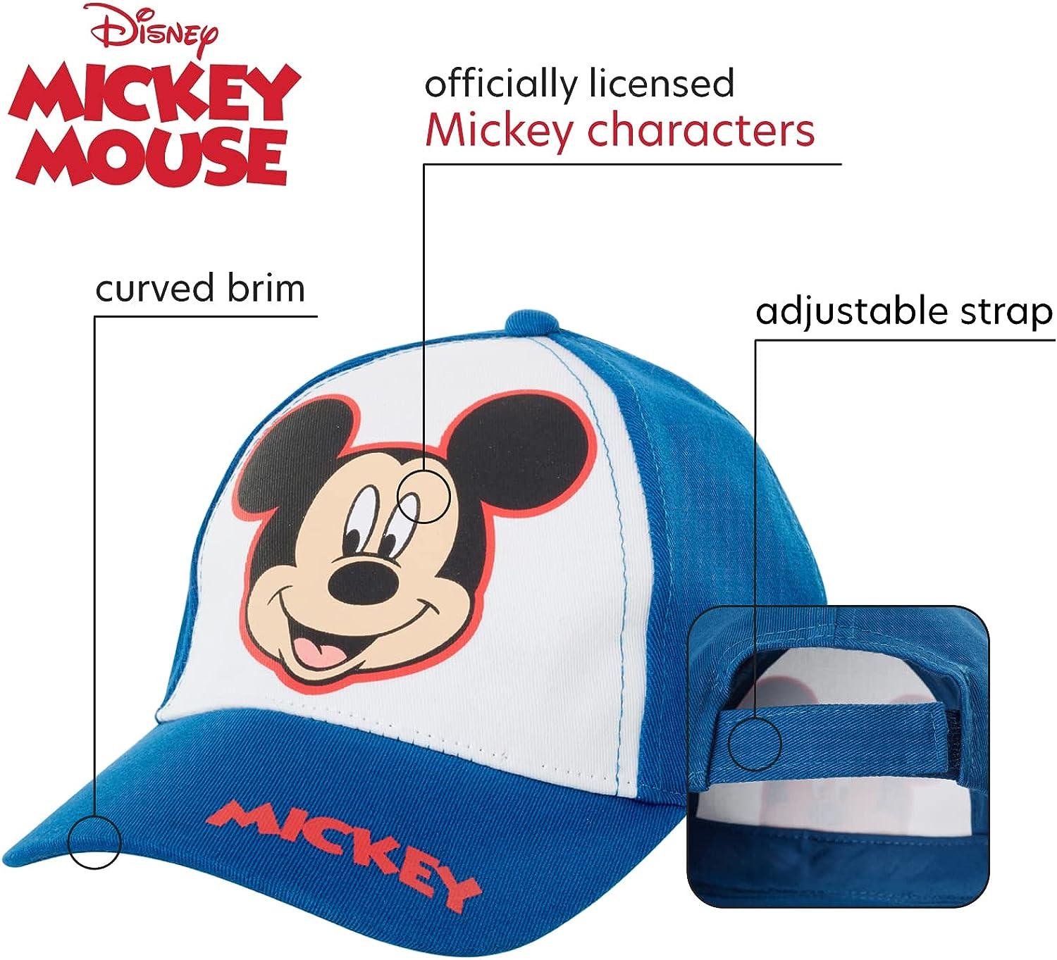 Disney Boys' Mickey Mouse Baseball Cap - 2 Pack 3D Character Curved Brim  Strap Back Hat (2T-7) Mickey Classic 2 Pack 2-4T