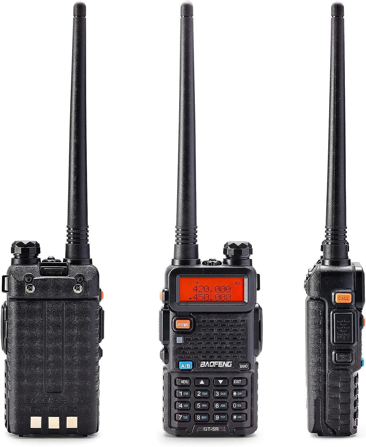 Baofeng UV-5R Two Way Radio Dual Band 144-148/420-450Mhz Walkie Talkie  1800mAh Li-ion Battery(Black)