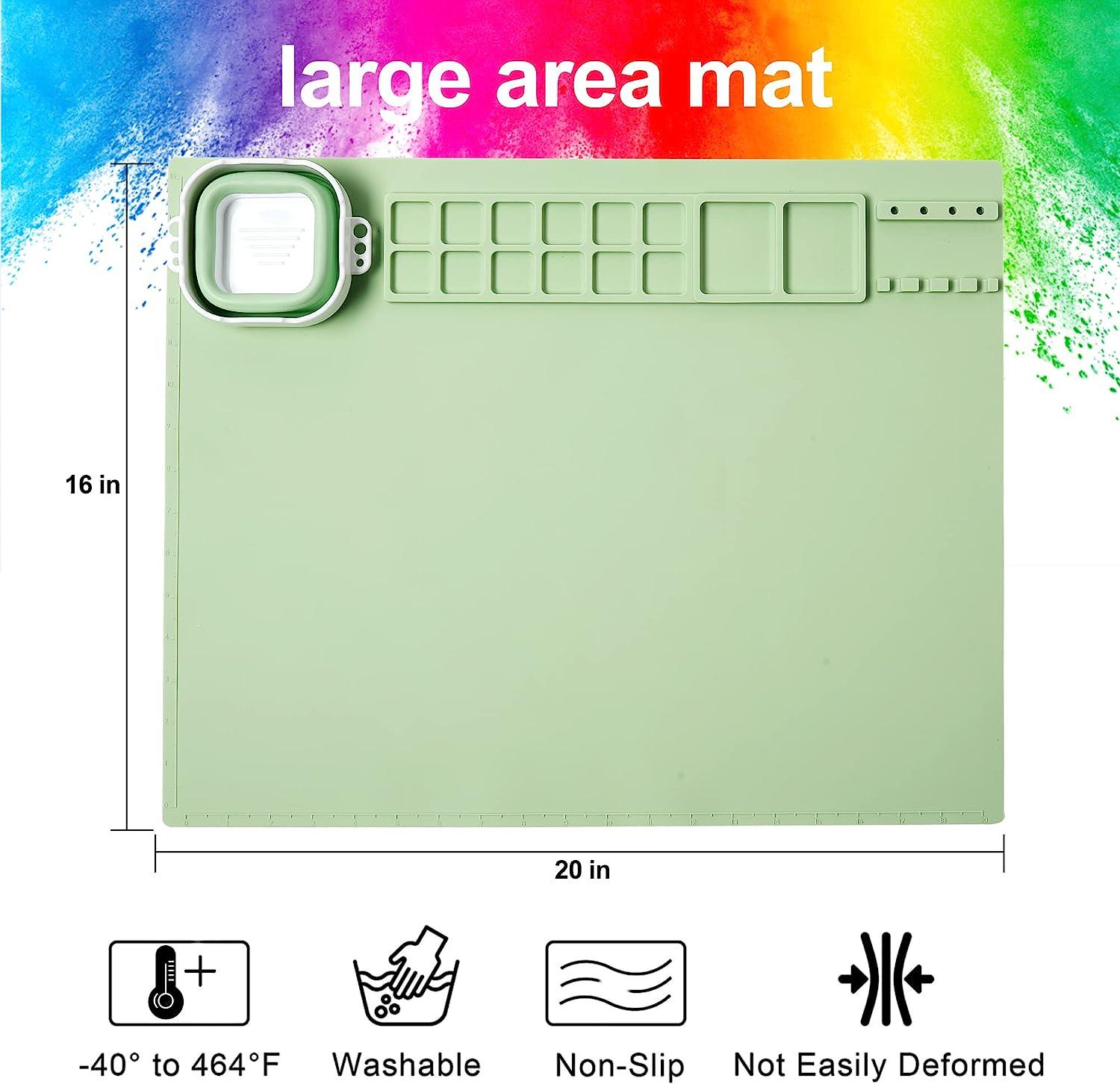 Kids Silicone Paint Mat Silicone Art Craft Pad Collapsible