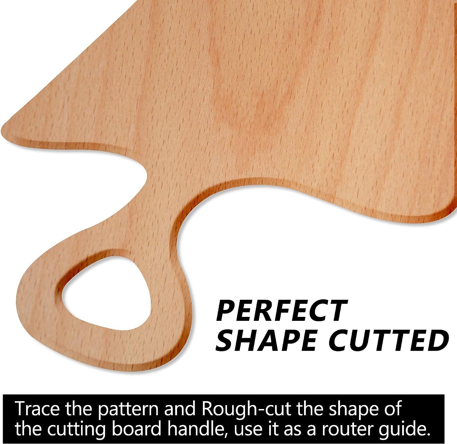 solacol Wood Cutting Board with Handle Template Acrylic Handle Cutting  Board Router Template Angled Curvy Tracing Stencils Guide Tools (8 * 10'')  Cutting Board Wood with Handle 