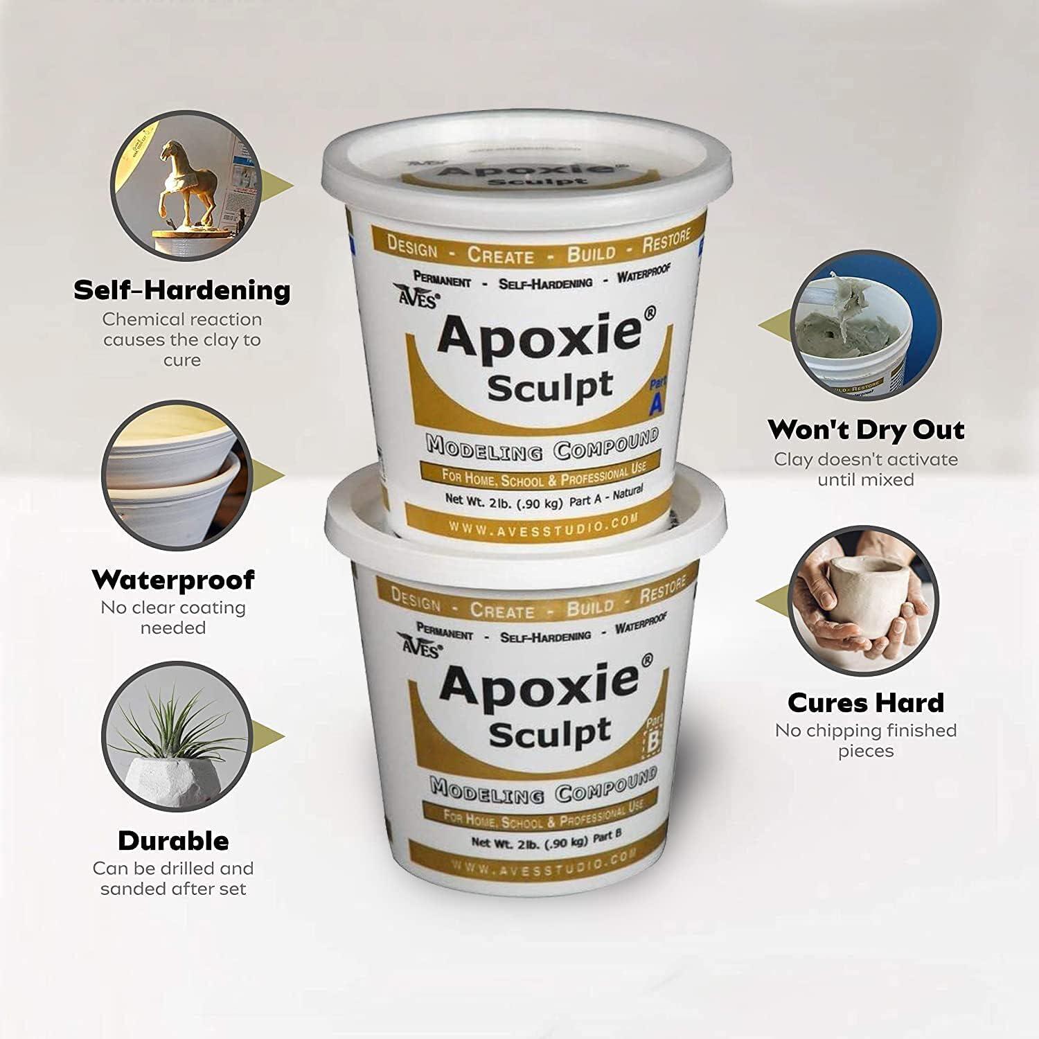 Apoxie® Sculpt, Black Apoxie® - (Parts A and B and Combined A + B)