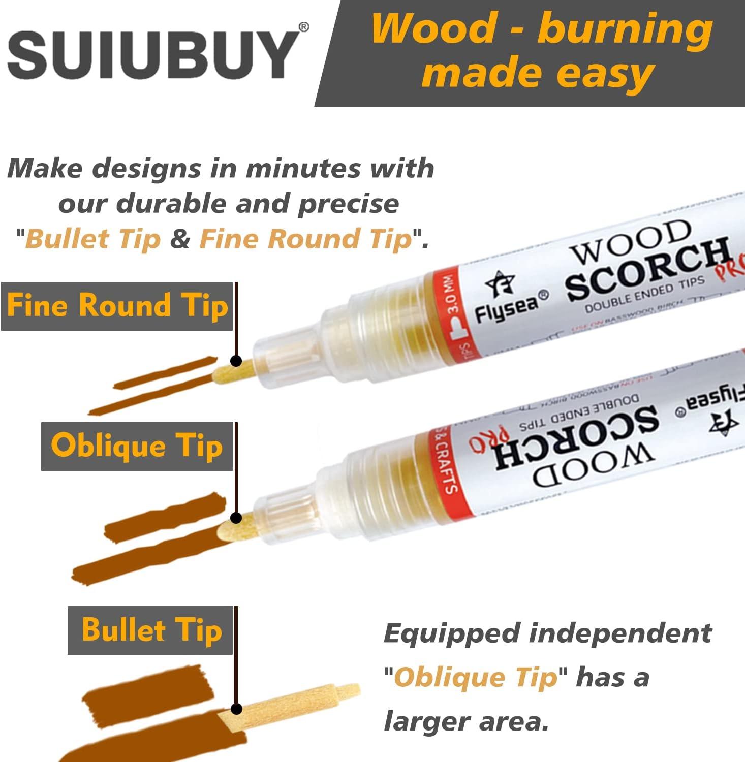 Wood Burner High-Density Scorch Pen For Wood Burning 3 Pcs Pens And Markers  Scorch Pen Marker DIY Wood Painting For Artists And