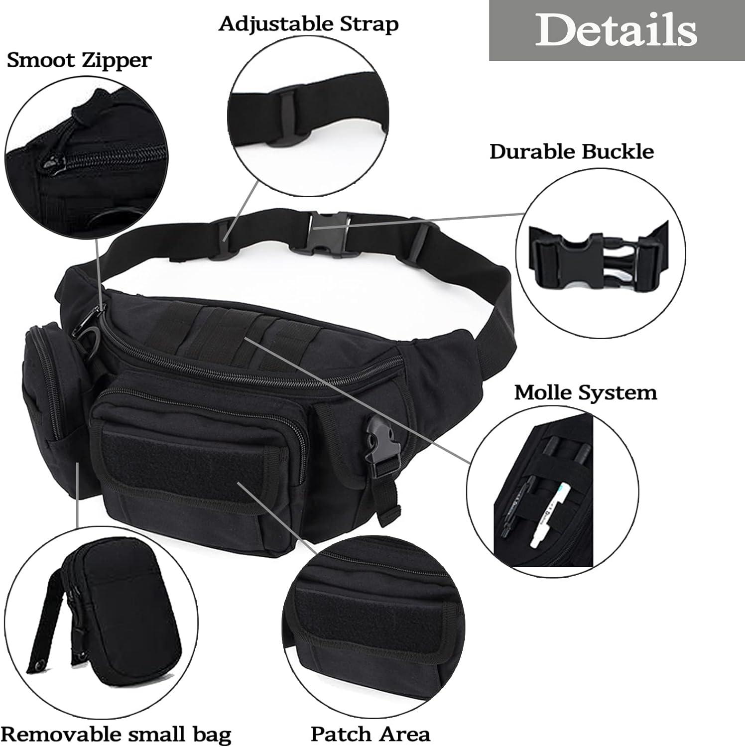 Tactical Fanny Packs Military Waist Bag Utility Hip Belt Bags for