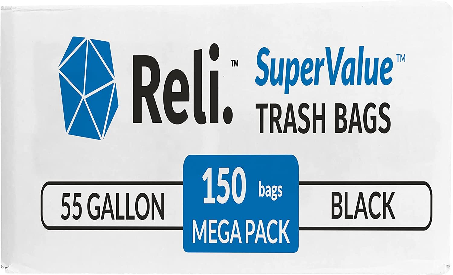 SuperValue 55 Gal Trash Bags, 50 Count, Made in USA