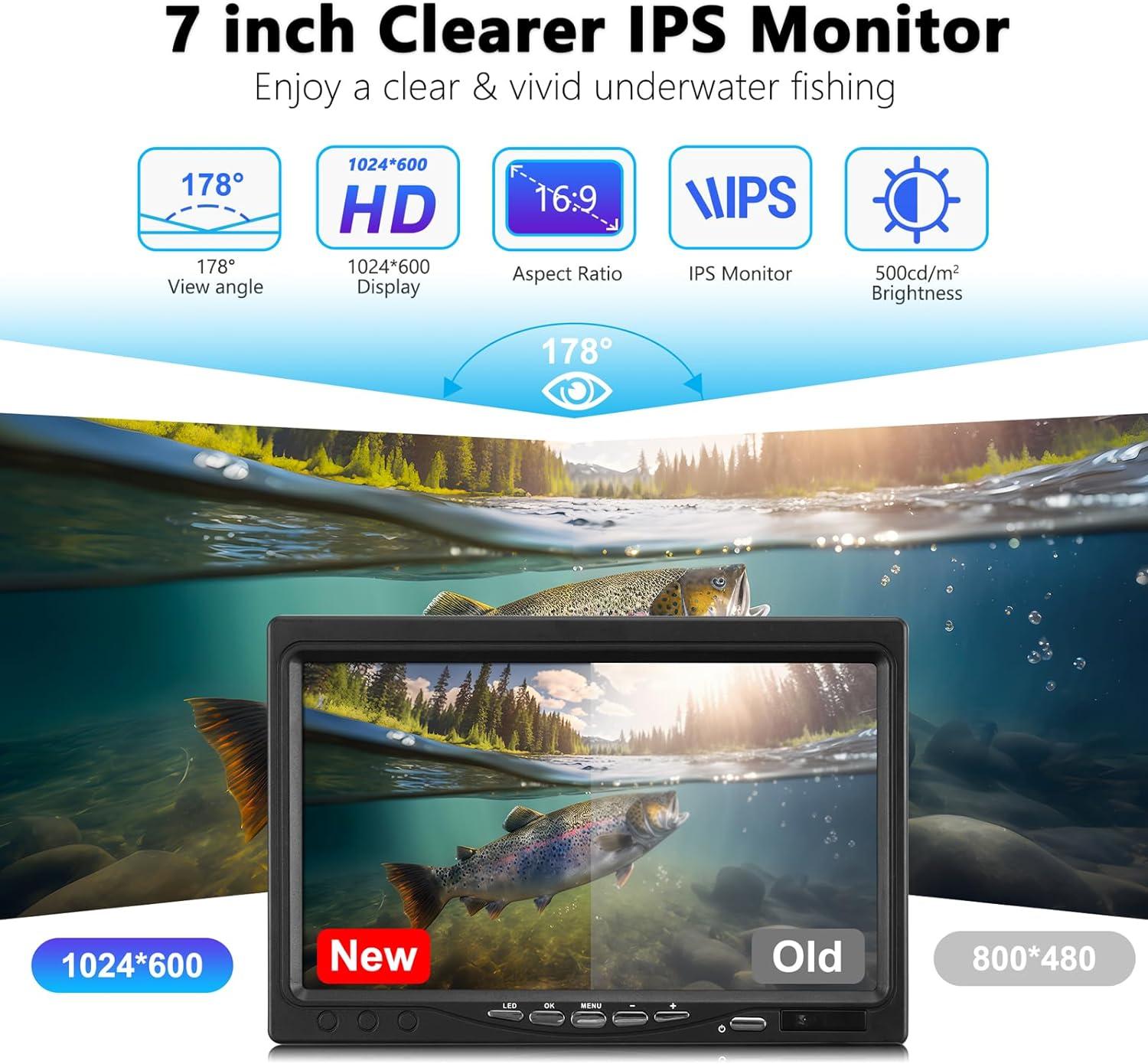 4.3inch Monitor 1000TVL Fish Finder Underwater Fishing Camera 180 Degrees  Fish Finder Camera