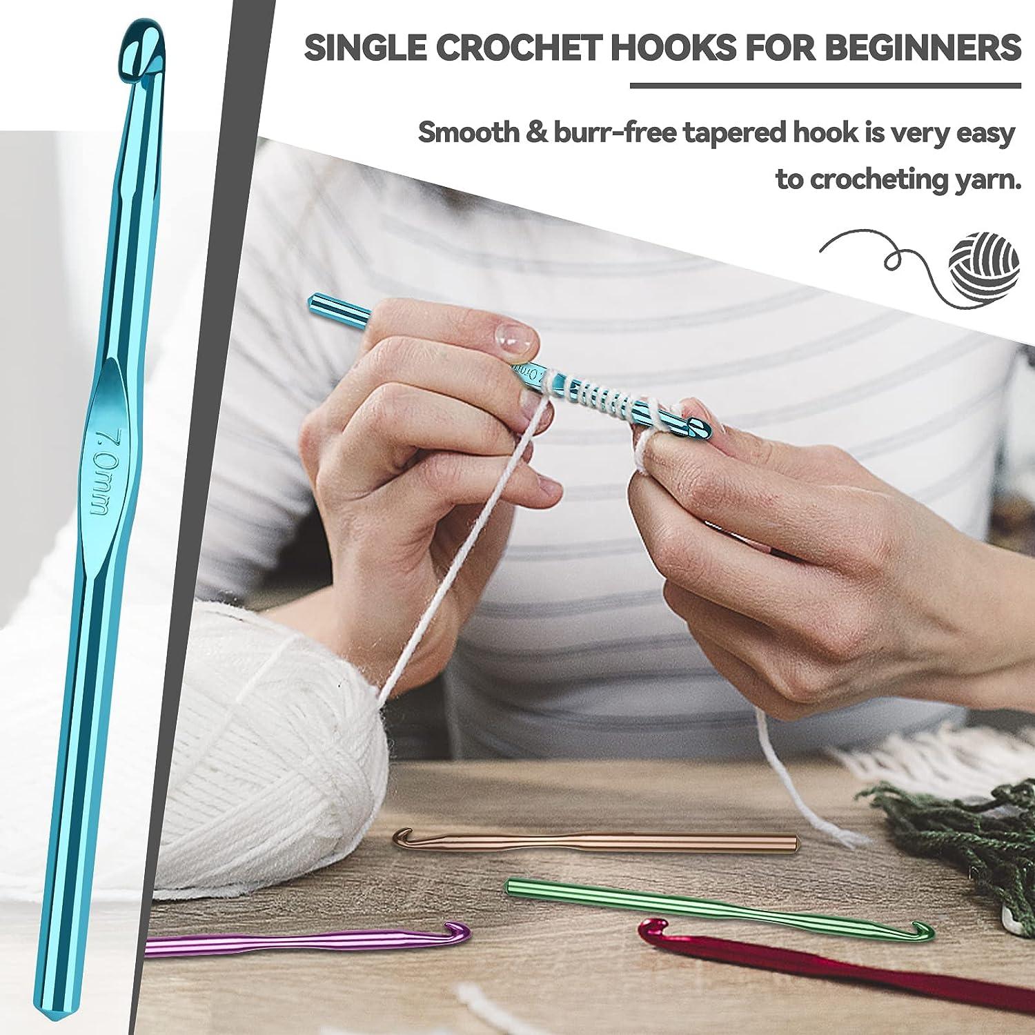 Coopay Large Crochet Hooks Single, 9mm Crochet Needle Part of Aluminum  Ergonomic Crochet Kit, Smooth and No Snagging Yarn - Ideal Knitting  Supplies (Ganchillos,Aguja de Tejer) (9.0mm) Bare Metal M/N-9.0mm