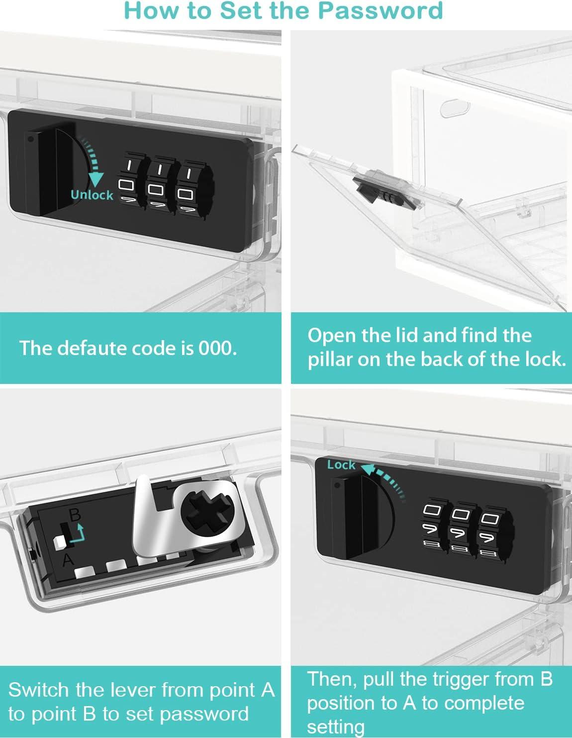 Large Capacity Medicine Lock Box for Safe Medication Storage