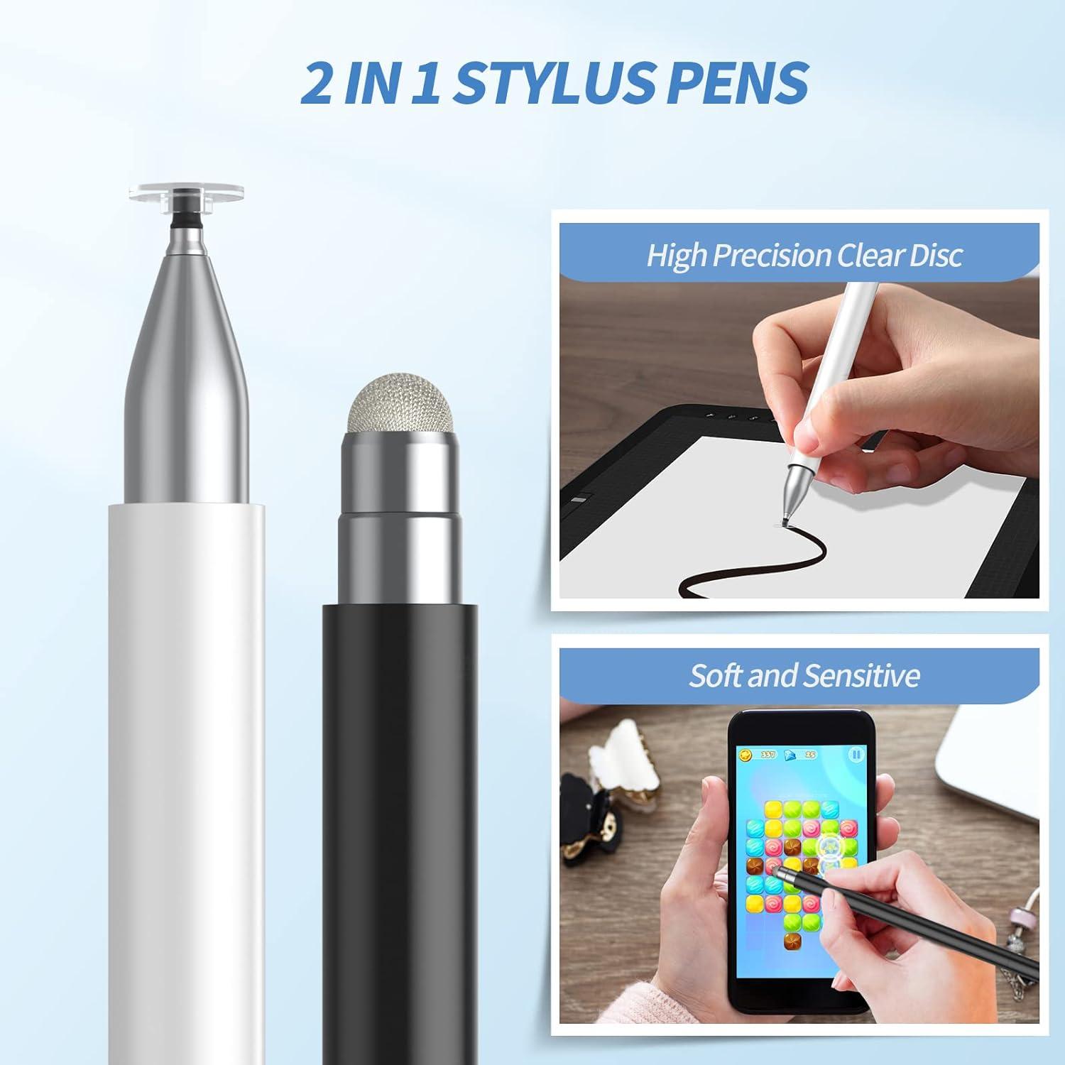 Stylus Pens for Touch Screens(2 Pcs) Capacitive 2 in 1 High