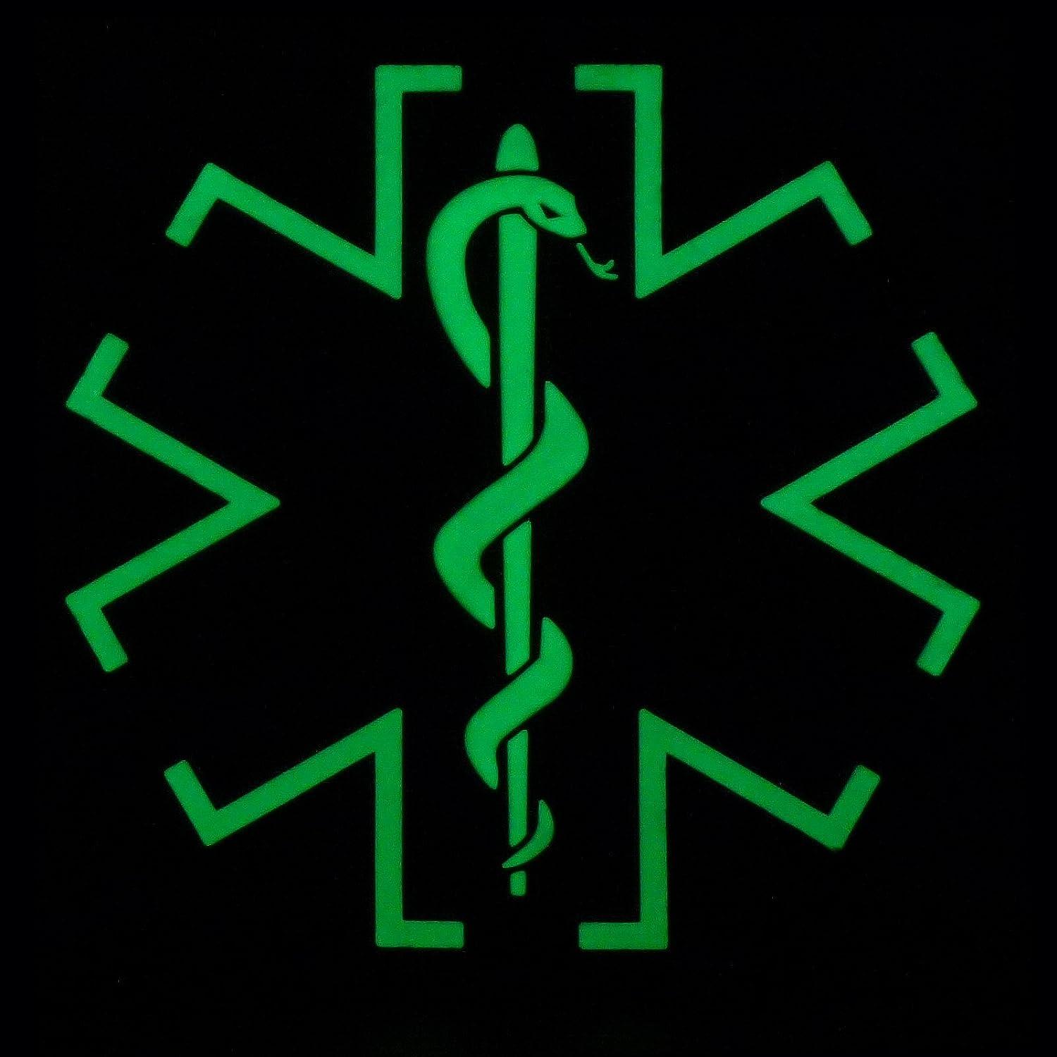 Tactical paramedic / EMT Caduceus PVC Patch (choose Color) hook