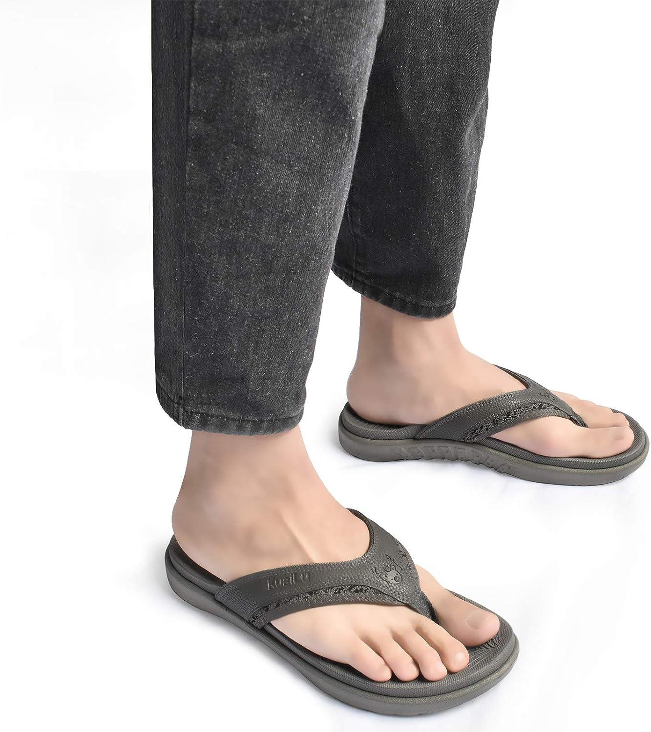 KUAILU Womens Yoga Foam Flip Flops Arch Support Non Slip Thong Sandals Size: 10