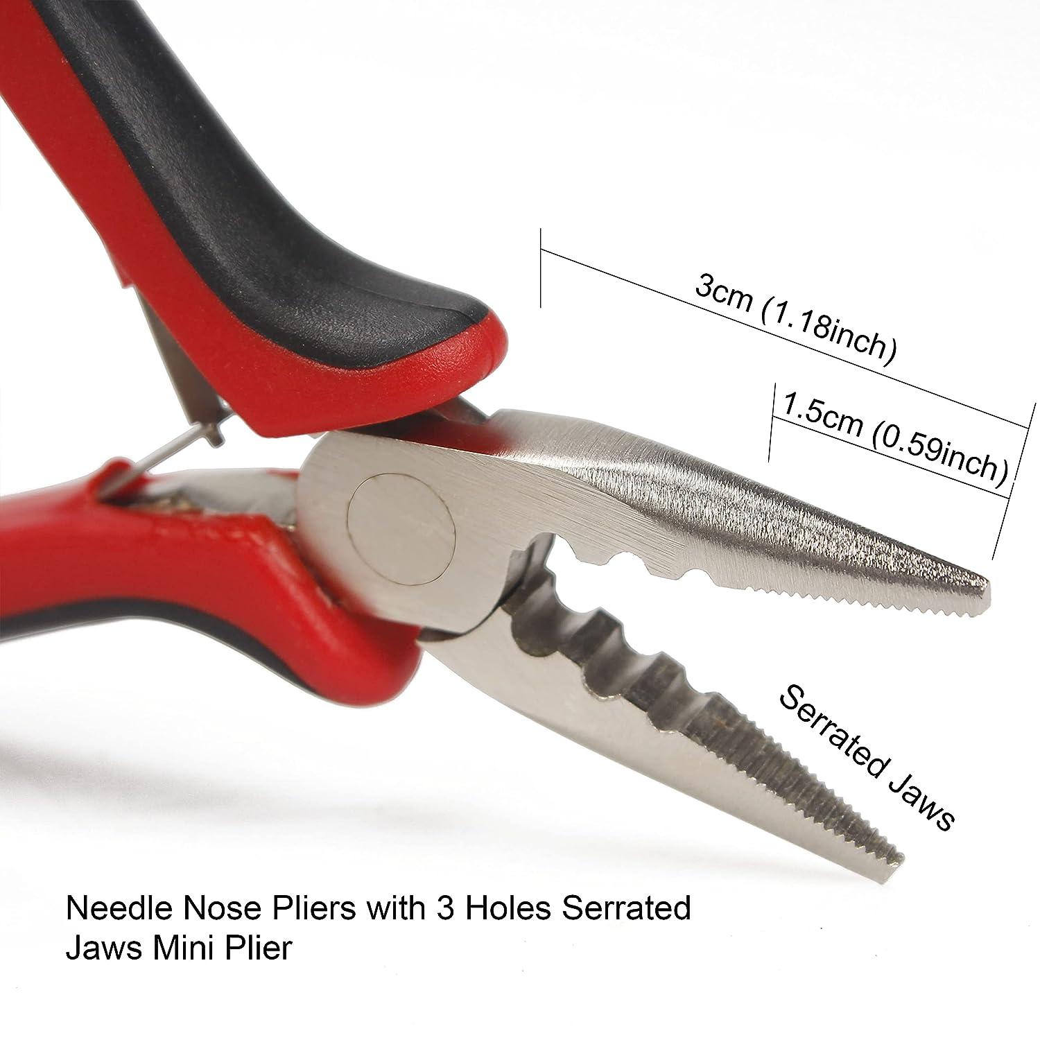 Flat nose pliers, 7'', serrated jaws