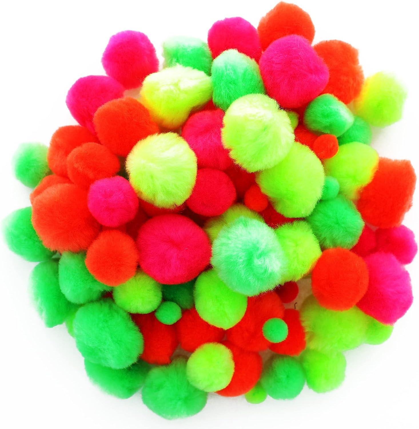 Essentials by Leisure Arts Pom Poms - Red - 3mm - 100 piece pom poms arts  and crafts - red pompoms for crafts - craft pom poms - puff balls for  crafts 