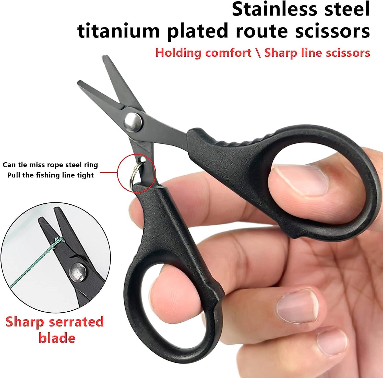 Titanium Coating Stainless Steel Fishing Scissor Plier Cut PE Braid Line  Cutter Plies Carp Fishing Tools Accessories - AliExpress