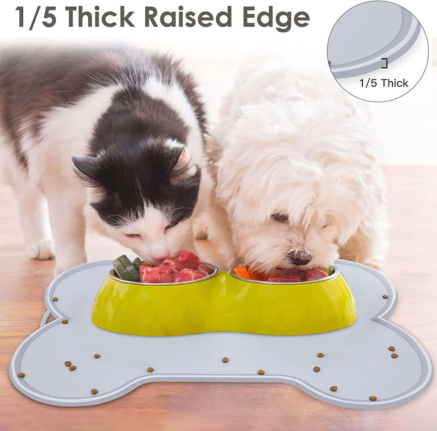 Cat Placemat Pet Feeding Mats Silicone Dog bowl pad Many Paw Pattern