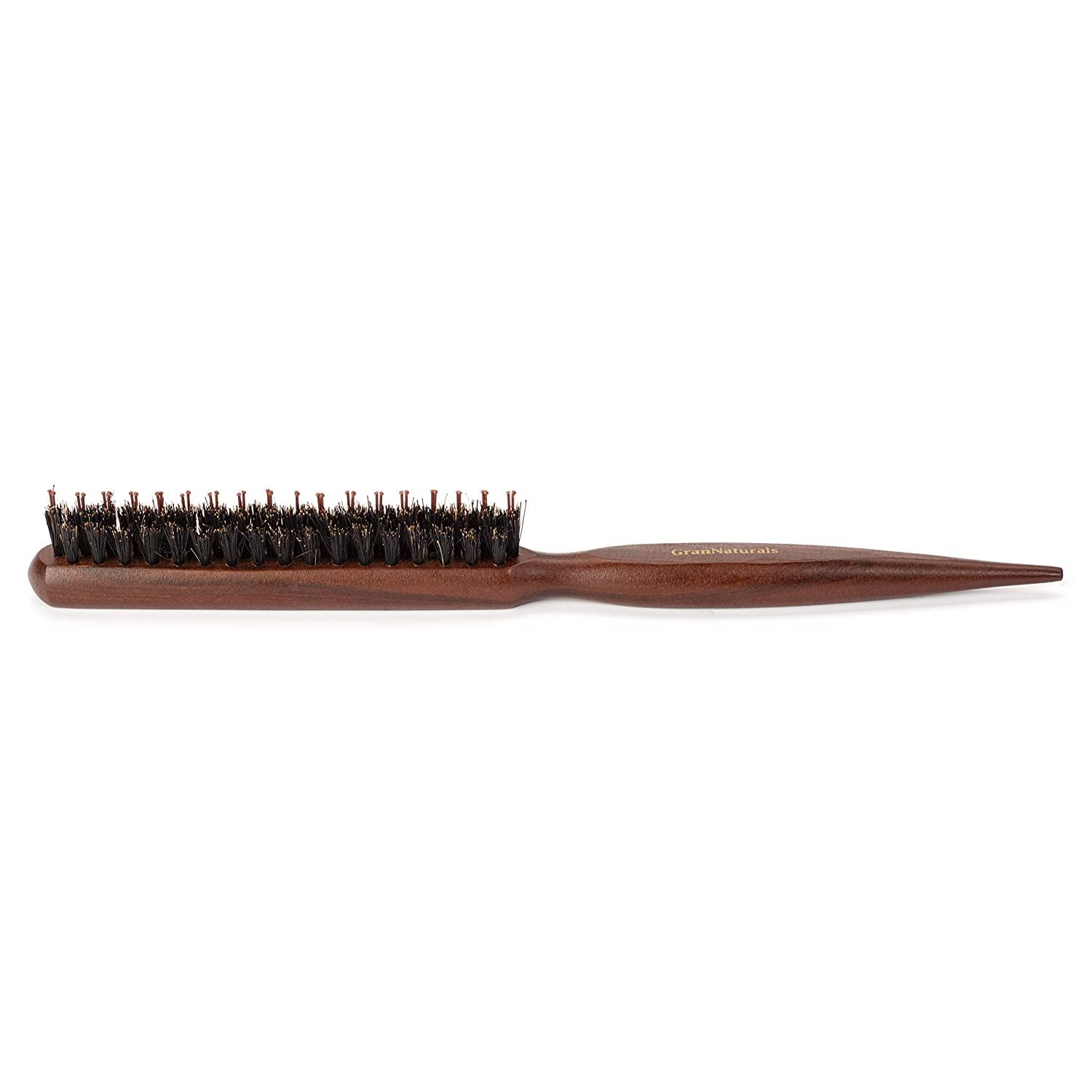 Boar And Nylon Bristle Teasing Brush Teasing Comb With Rat Tail Pick For Hair Sectioning For Edge