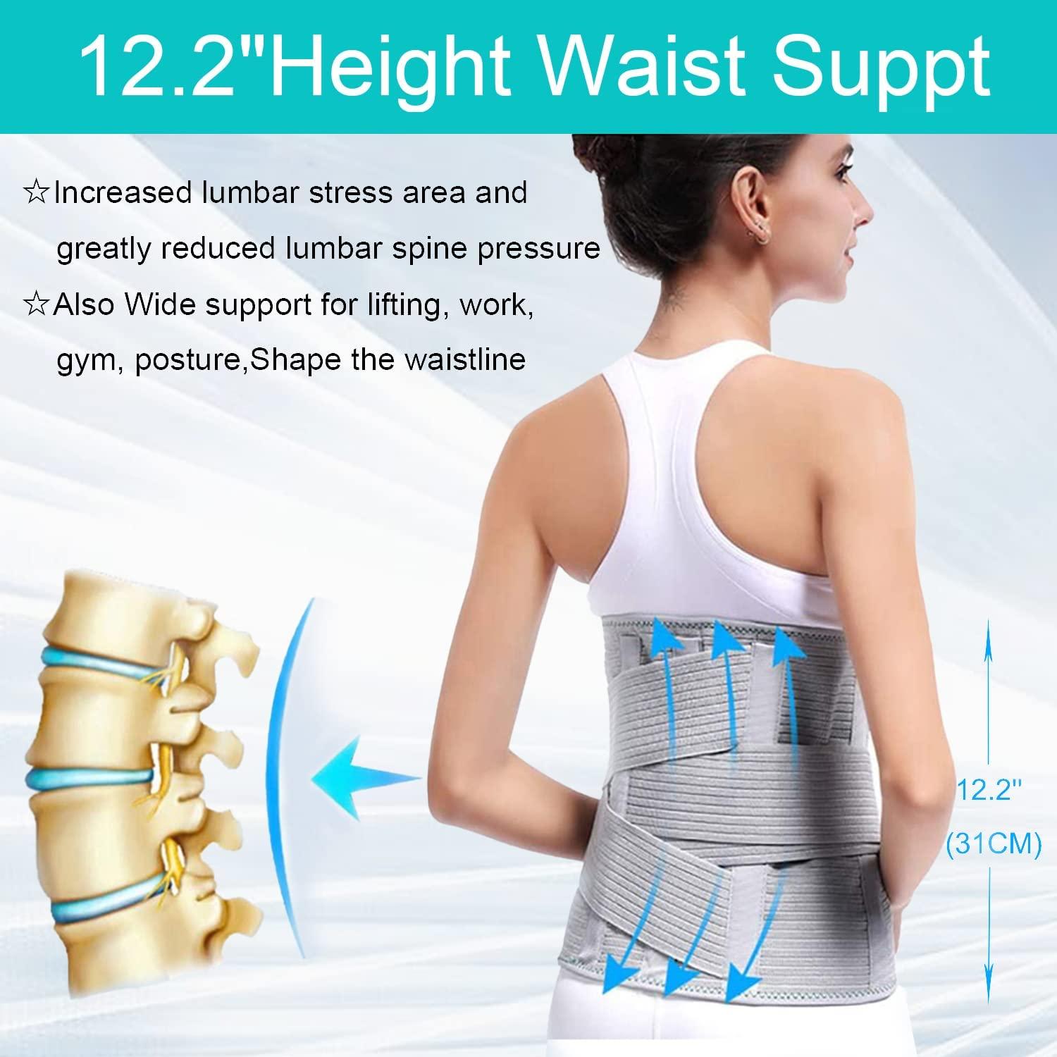 Men women adjustable waist trainer belt lower back brace spine support belt  orthopedic breathable lumbar corset pain relief