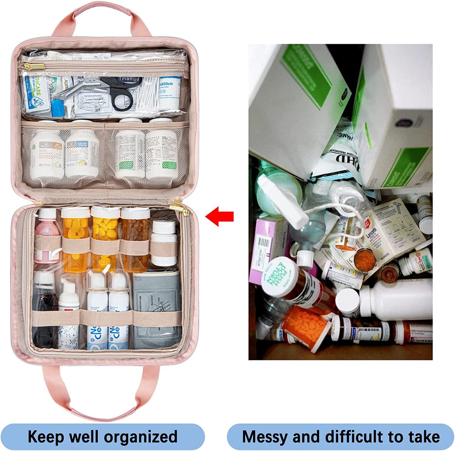 Travel Pill Bottle Organizer,Medicine Organizer and Storage,Home