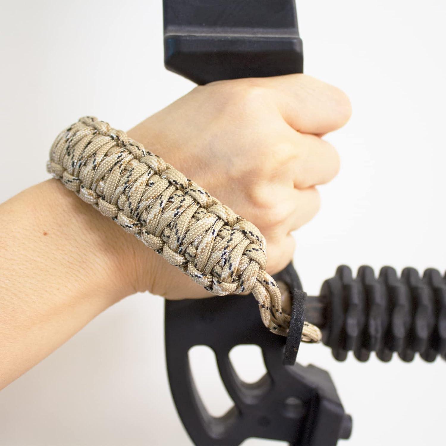 Bow Wrist Sling, 550 Paracord Strap Comfortable on Hand, Fit Compound Bow &  Recurve Desert Camo