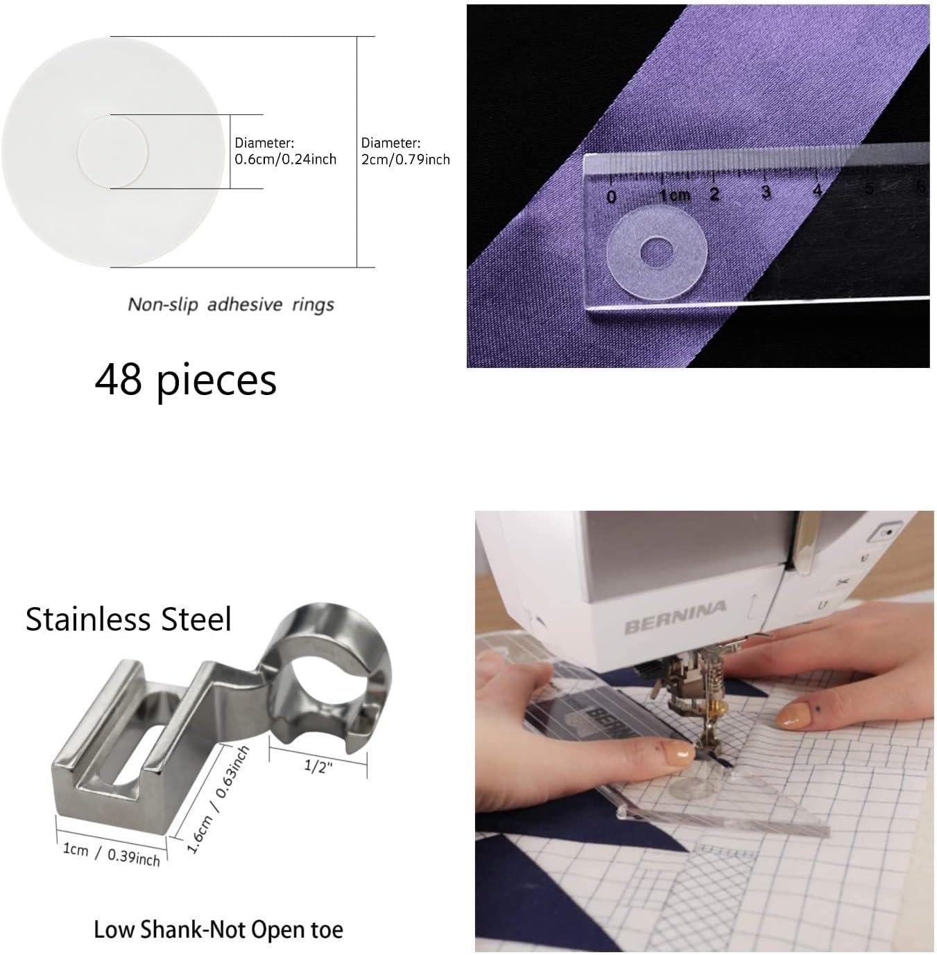 Free Motion Quilting Template Rulers Quilting Ruler with Quilting Frame 3mm  for Domestic Sewing Machine with Stainless Steel Low Shank Ruler (D2) D