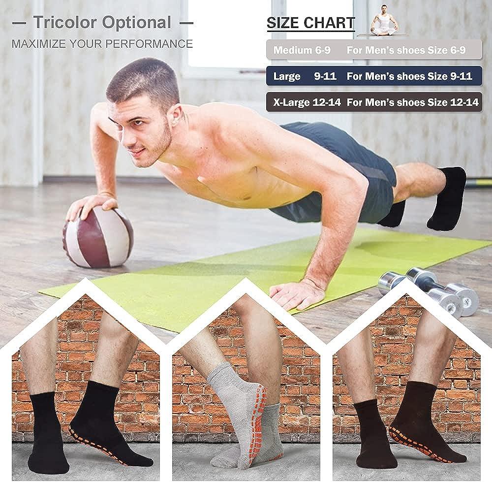 Sticky Barre Grips Slipper Socks 3 Pack Non Slip with Grippers Yoga Pilates  Ball