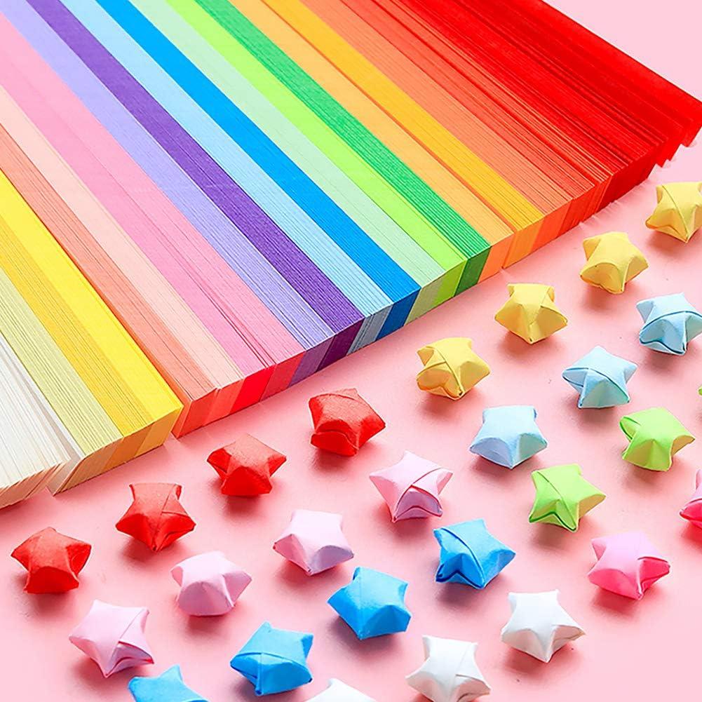 2060 Sheets Star Origami Paper 27 Assortment Color Star Paper Strip Double  Sided Origami Stars Paper Solid Color Decoration Paper Strips DIY Hand Art  Crafts