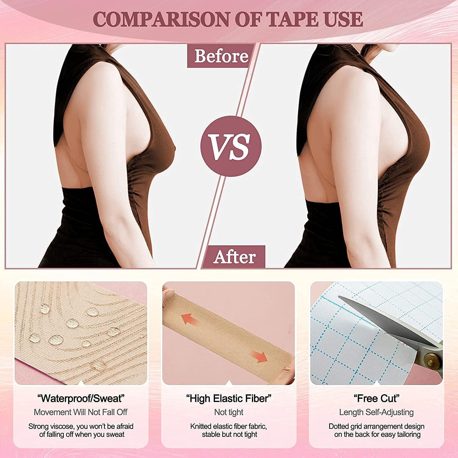 2 Pack Boob Tape - Breast Lift Tape, Body Tape for Breast Lift w 2