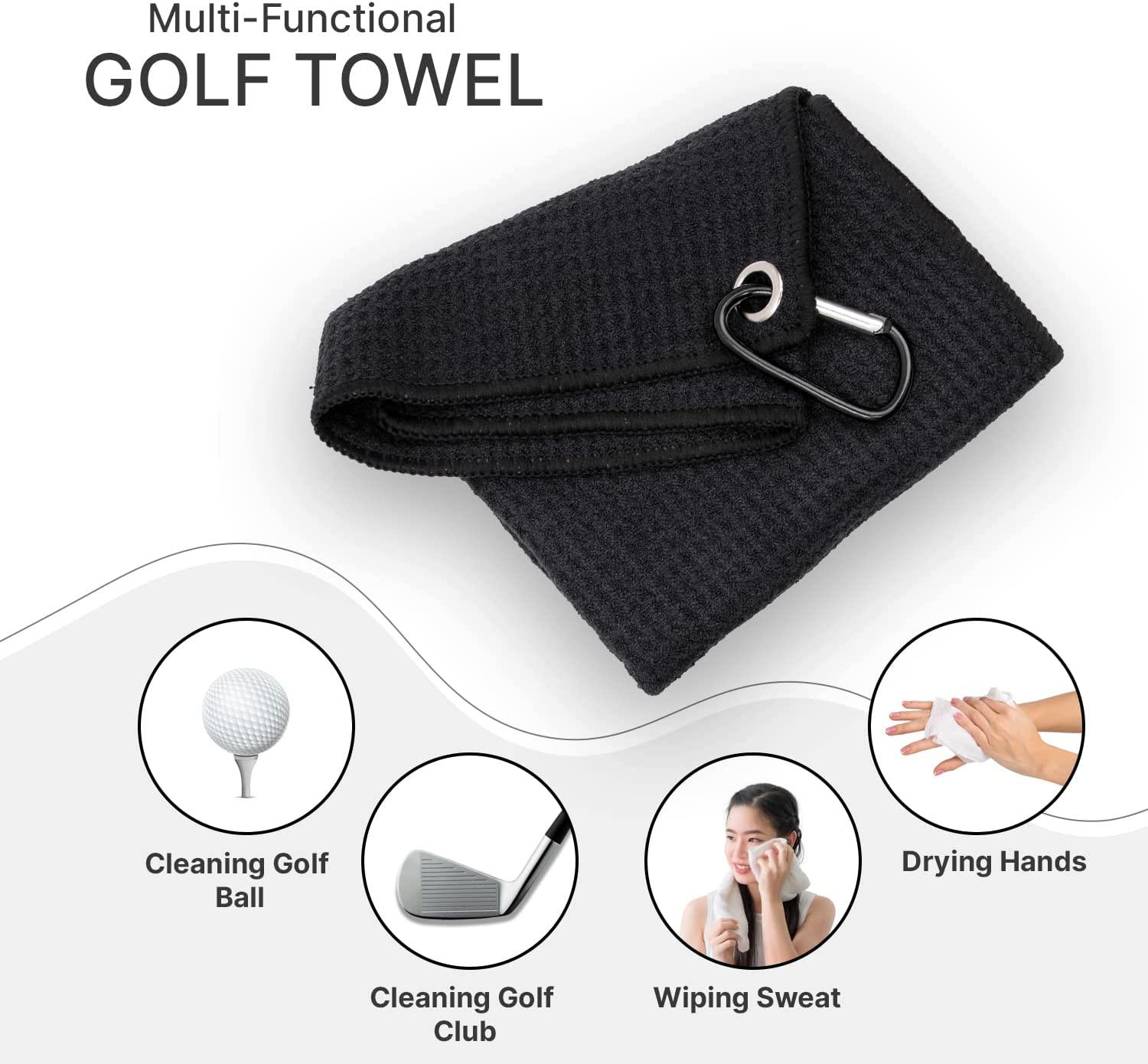 China Microfiber Golf Ball Cleaning Cloth Towel Custom Logo Waffle Golf  Towel Manufacturer and Exporter